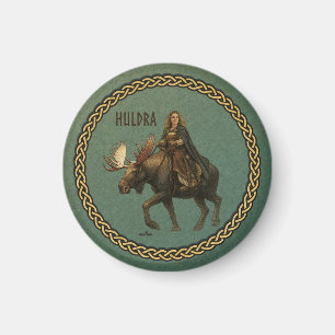 Nordische Huldra-Wald-Frau Magnet