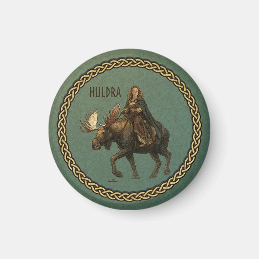 Nordische Huldra-Wald-Frau Magnet (Vorne)