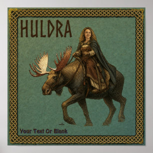 Nordische Huldra-Wald-Frau Poster