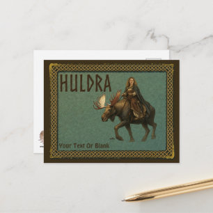 Nordische Huldra-Wald-Frau Postkarte