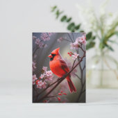 Nordische Kardinal Ohio Roter Bird Postkarte (Stehend Vorderseite)