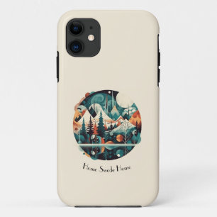 Nordische Kiefern & Gipfel, individuell Case-Mate iPhone Hülle