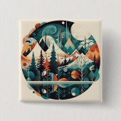 Nordische Kiefern und Spitzen Button (Vorderseite)