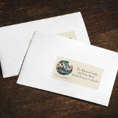 Nordische Kiefern und Spitzen, kundenspezifisch Adressaufkleber