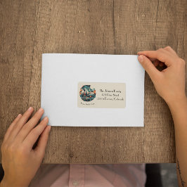 Nordische Kiefern und Spitzen, kundenspezifisch Adressaufkleber