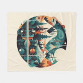 Nordische Kiefern und Spitzen, kundenspezifisch Fleecedecke (Vorderseite (Horizontal))