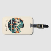 Nordische Kiefern und Spitzen, kundenspezifisch Gepäckanhänger (Vorderseite (Horizontal))