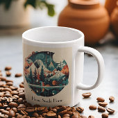 Nordische Kiefern und Spitzen, kundenspezifisch Kaffeetasse