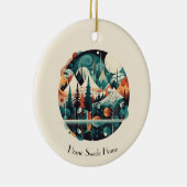 Nordische Kiefern und Spitzen, kundenspezifisch Keramik Ornament (Rechts)