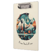 Nordische Kiefern und Spitzen, kundenspezifisch Klemmbrett (Links)