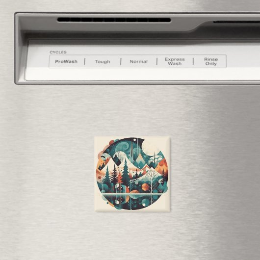 Nordische Kiefern und Spitzen, kundenspezifisch Magnet (In Situ (Geschirrspüler))