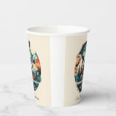 Nordische Kiefern und Spitzen, kundenspezifisch Pappbecher (Links)