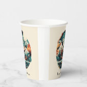 Nordische Kiefern und Spitzen, kundenspezifisch Pappbecher (Rechts)