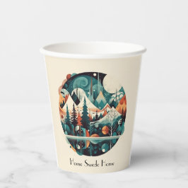 Nordische Kiefern und Spitzen, kundenspezifisch Pappbecher