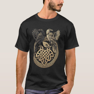 Nordische Knotenwerk-Raben u2013 Huginn & Muninn W T-Shirt