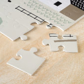 Nordische Landschaft: Farbenfrohe Häuser Baummuste Puzzle (Seite)