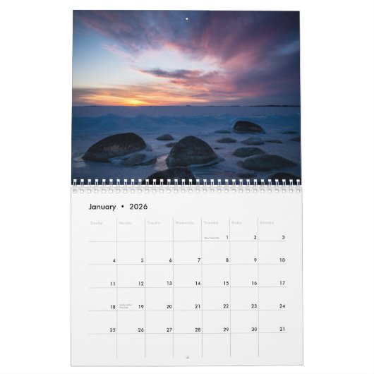 Nordische Landschaftsfotografie Kalender (Jan 2026)