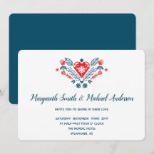 Nordische Liebe in Rot und Blau | Hochzeit