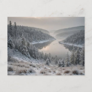 Nordische Majestät - skandinavische Winterlandscha Postkarte