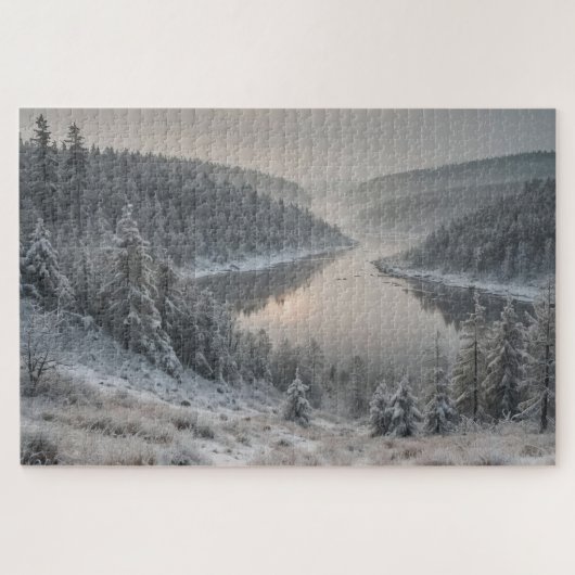 Nordische Majestät - skandinavische Winterlandscha Puzzle (Horizontal)