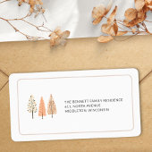 Nordische Minimalistische Pine Tree Boho Rücksende Adressaufkleber
