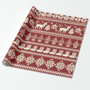 Nordische Musterdarstellung Geschenkpapier