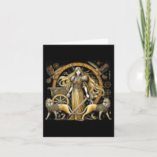 Nordische Mythische Kreationen Freyja Norse Goddes Karte