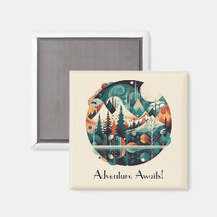 Nordische Pines & Peaks, maßgeschneidertes Magnet