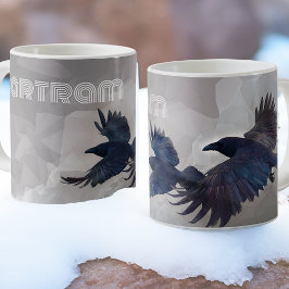 Nordische Raben-Mythologie-Kunst - Huginn & Muninn Kaffeetasse