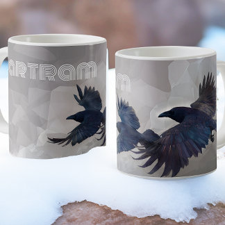 Nordische Raben-Mythologie-Kunst - Huginn & Muninn Kaffeetasse