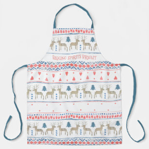 Nordische Rentiere Fairisle Schürze 'Baking Spirit