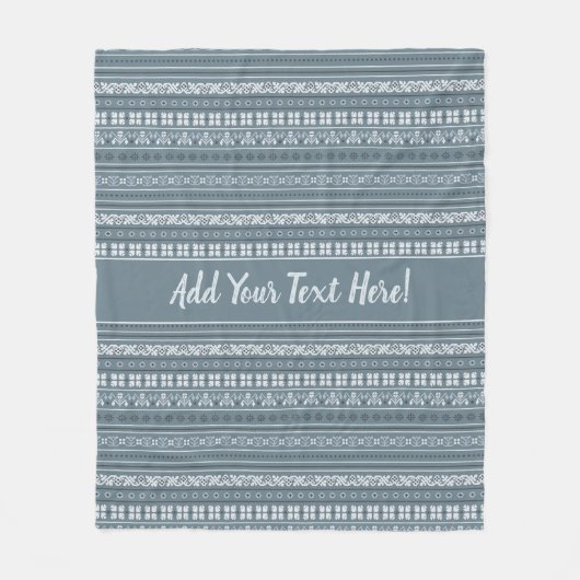 Nordische Schiefergraue schwarze und weiße arktisc Fleecedecke (Vorderseite)