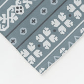 Nordische Schiefergraue schwarze und weiße arktisc Fleecedecke (Ecke)