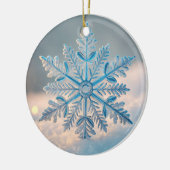 Nordische Schneeflocke Mandala Keramik Ornament (Links)