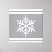 Nordische Schneeflocke Moderne Grau-weiße Sportsei Leinwanddruck (Vorderseite)