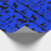 Nordische Schwarz- und Blauwintertiere im Sweater Geschenkpapier (Ecke)