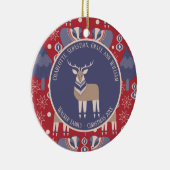 Nordische Skandinavier Weihnachten Personalisiert Keramik Ornament (Rechts)