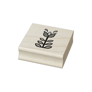 Nordische/skandinavische Folk Blume, Blumen, Volks Gummistempel