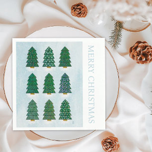 Nordische skandinavische geometrische Weihnachtsba Serviette