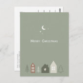 Nordische skandinavische Minimalreise Weihnachten Postkarte (Vorne/Hinten)