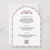 Nordische Skandinavische Volkskunst Hochzeit Einladung (Rückseite)