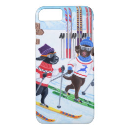 Nordische Ski fahrende Labradors Malerei Case-Mate iPhone Hülle