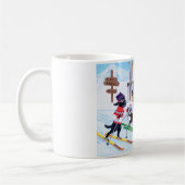 Nordische Ski fahrende Labradors Malerei Kaffeetasse (Links)