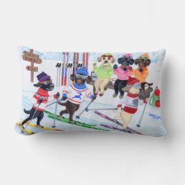 Nordische Ski fahrende Labradors Malerei Lendenkissen