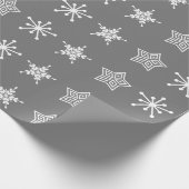 Nordische Sterne im weißen und grauen Stil Geschenkpapier (Ecke)