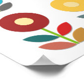 Nordische Stile und Blume Poster (Ecke)