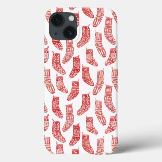 Nordische Strumpf Red White Case-Mate iPhone Hülle (Rückseite)