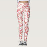 Nordische Strumpf skandinavisches Weihnachtsrot Leggings<br><div class="desc">Niedliche skandinavische Weihnachtsbauten in Rot und Weiß für maximale Gemütlichkeit!</div>