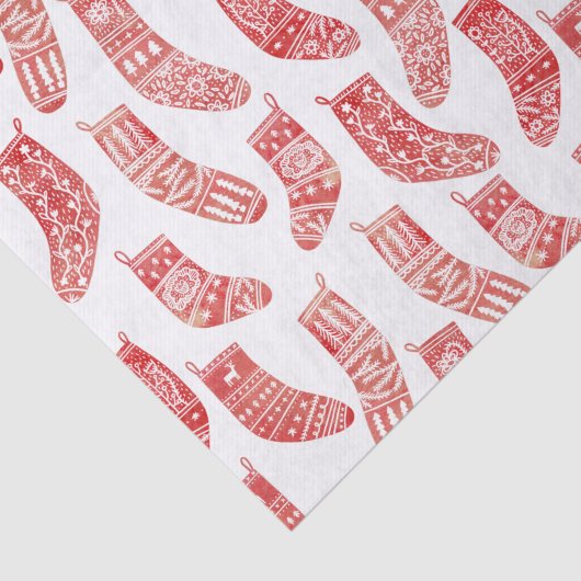 Nordische Strumpf skandinavisches Weihnachtsrot Seidenpapier (Ausschnitt)