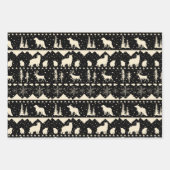 Nordische Sweater Beige Grüne Rote Wintertiere Geschenkpapier Set (Vorderseite 2)